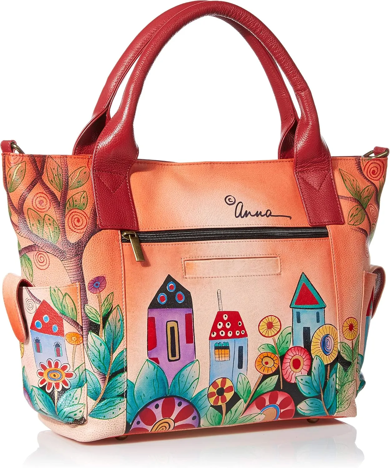Anna by Anuschka Zip-top Organizer with Outside Side Pockets