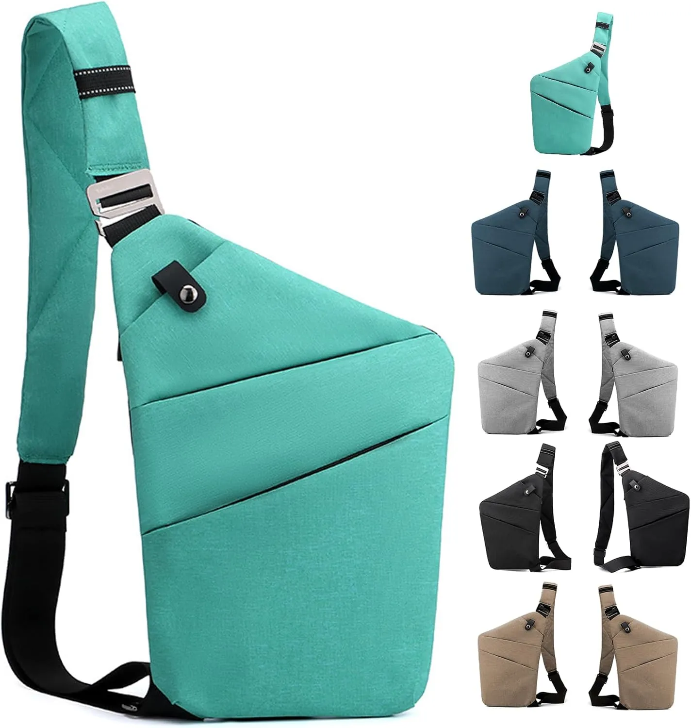 Anti Theft Bag Crossbody Purse-Anti Theft Travel Bag for Women & Men Slim Sling Bag CrossBody with Adjustable Strap