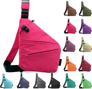 Anti Theft Travel Bag Crossbody, Multi-pocket Anti-theft Purses, Sling Bag with Adjustable Strap for Women Men
