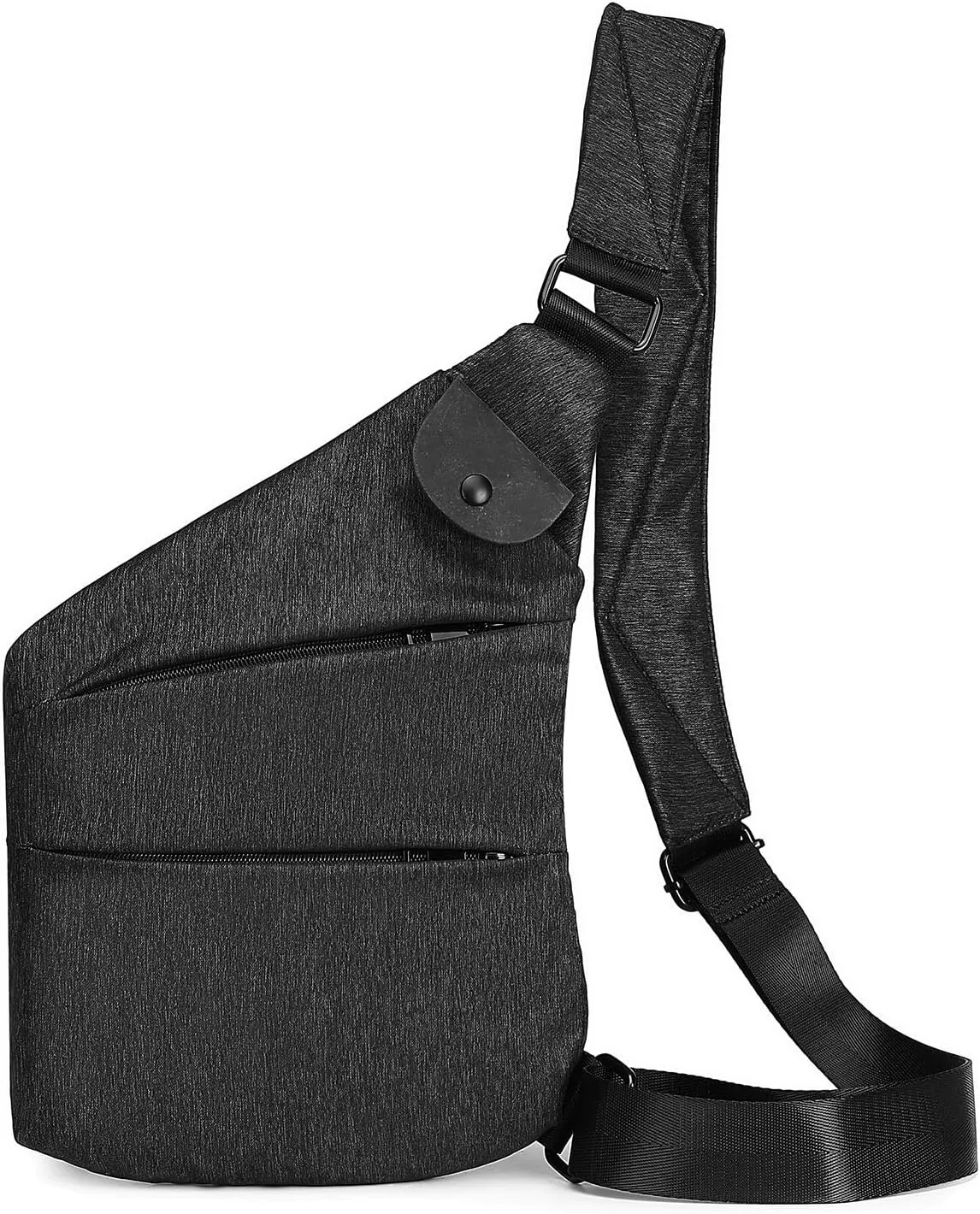 Antitheft Crossbody Bags For Women Men Travel Purse Anti Theft Cross Body Chest Bag Slim Sling Bag With Adjustable Strap Black