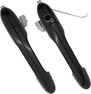 APPERFiT Exterior Door Handles with Key Hole Black for Left Driver & Right Passenger Side Compatible with Fiat 500 2012-2018 Door Parts Replaces 68069943AC 68069942AC