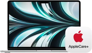 Apple 2022 MacBook Air Laptop with M2 chip: Built for Apple Intelligence, 13.6-inch Liquid Retina Display, 16GB RAM, 256GB SSD Storage; Silver with AppleCare  (3 Years)