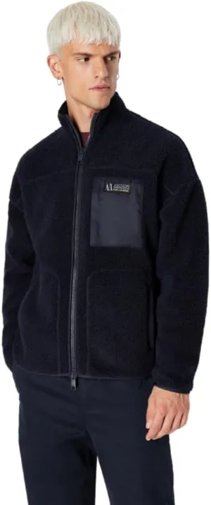 Armani Exchange Men's Collegiate Capsule Full Zip Mock Neck Fleece
