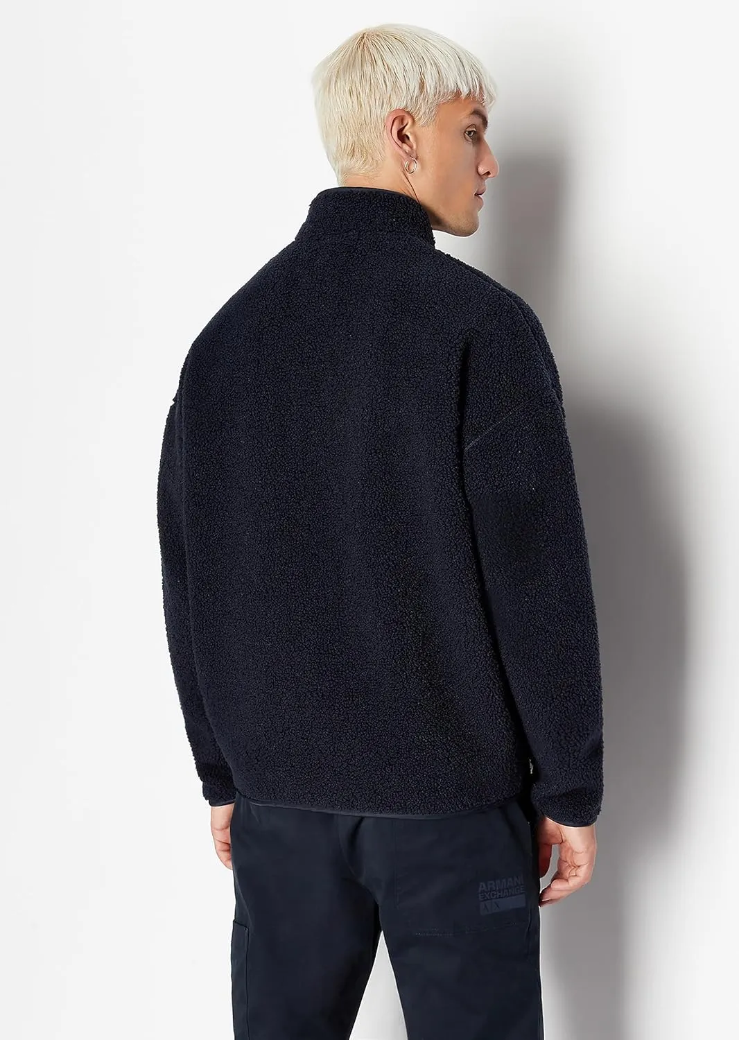 Armani Exchange Men's Collegiate Capsule Full Zip Mock Neck Fleece