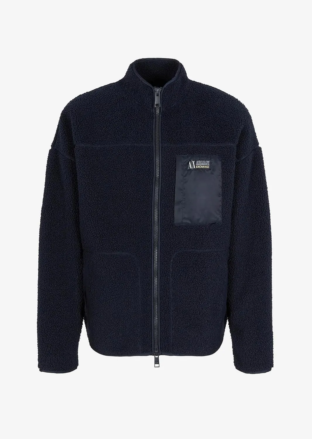 Armani Exchange Men's Collegiate Capsule Full Zip Mock Neck Fleece