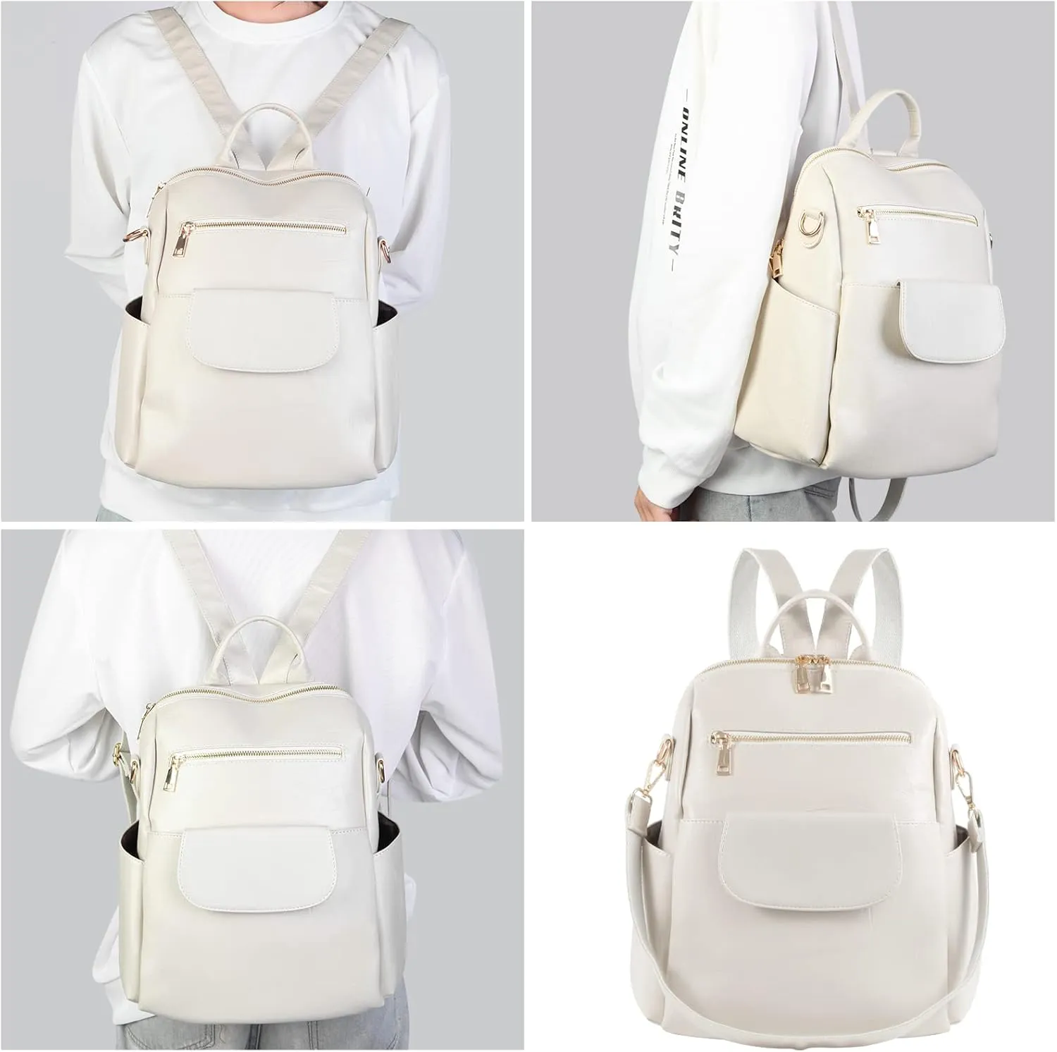 ASDSSRY Women Fashion Backpack Purse Waterproof Bookbags Travel Shopping Rucksack Convertible Ladies Shoulder Bag