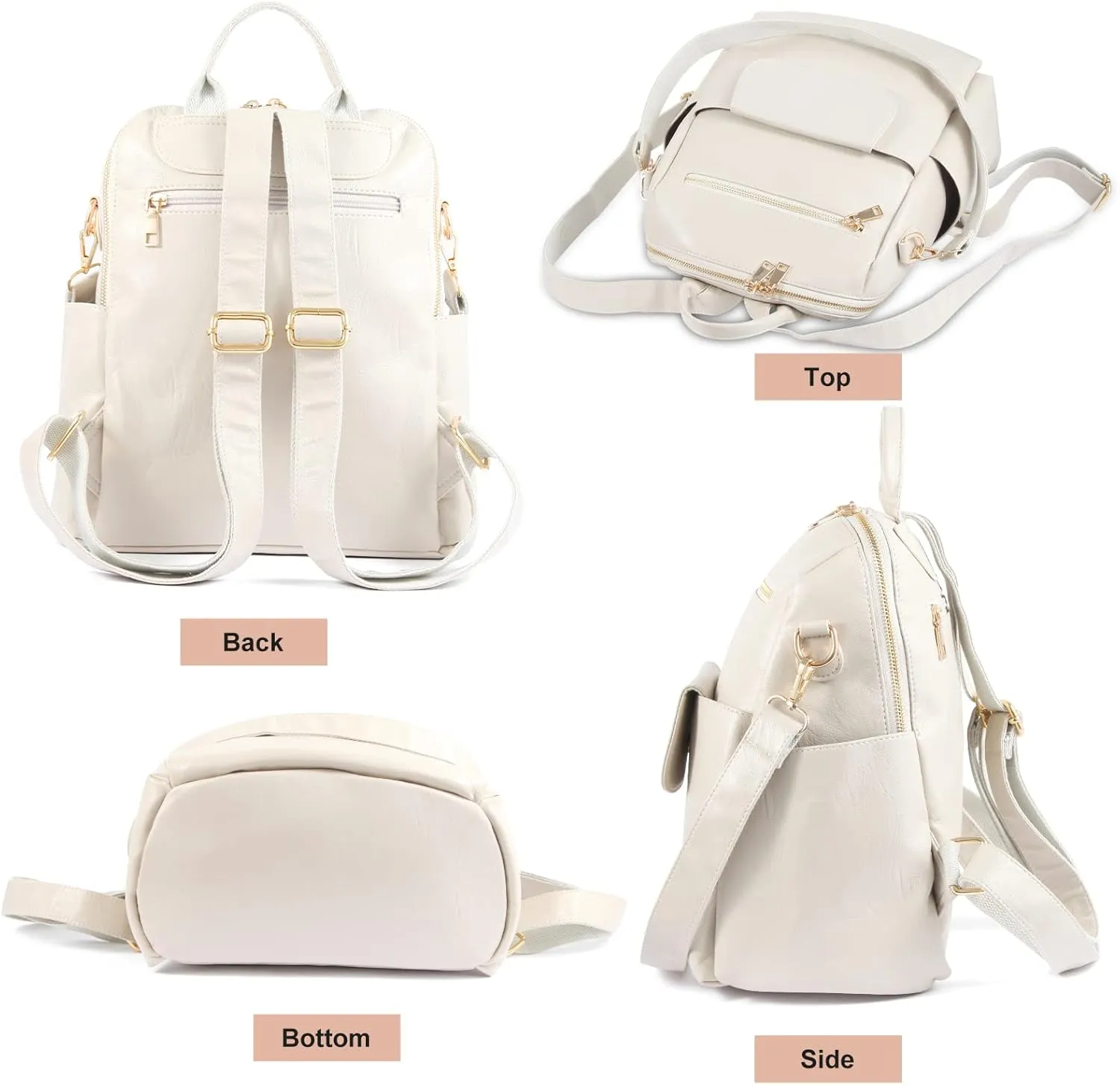 ASDSSRY Women Fashion Backpack Purse Waterproof Bookbags Travel Shopping Rucksack Convertible Ladies Shoulder Bag