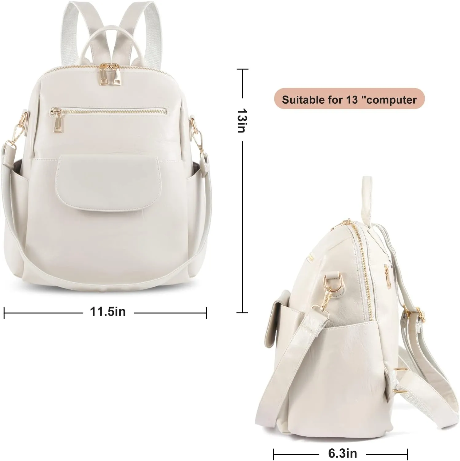 ASDSSRY Women Fashion Backpack Purse Waterproof Bookbags Travel Shopping Rucksack Convertible Ladies Shoulder Bag