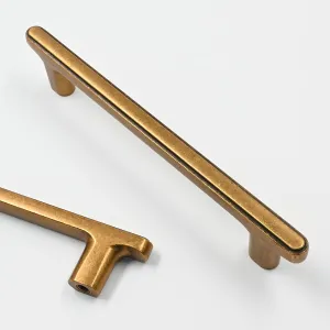 Asidrama 10 Pack 5 Inch(128mm) Antique Brass Kitchen Cabinet Handles, Cabinet Pulls Kitchen Cabinet Hardware for Cupboard Drawer Pulls