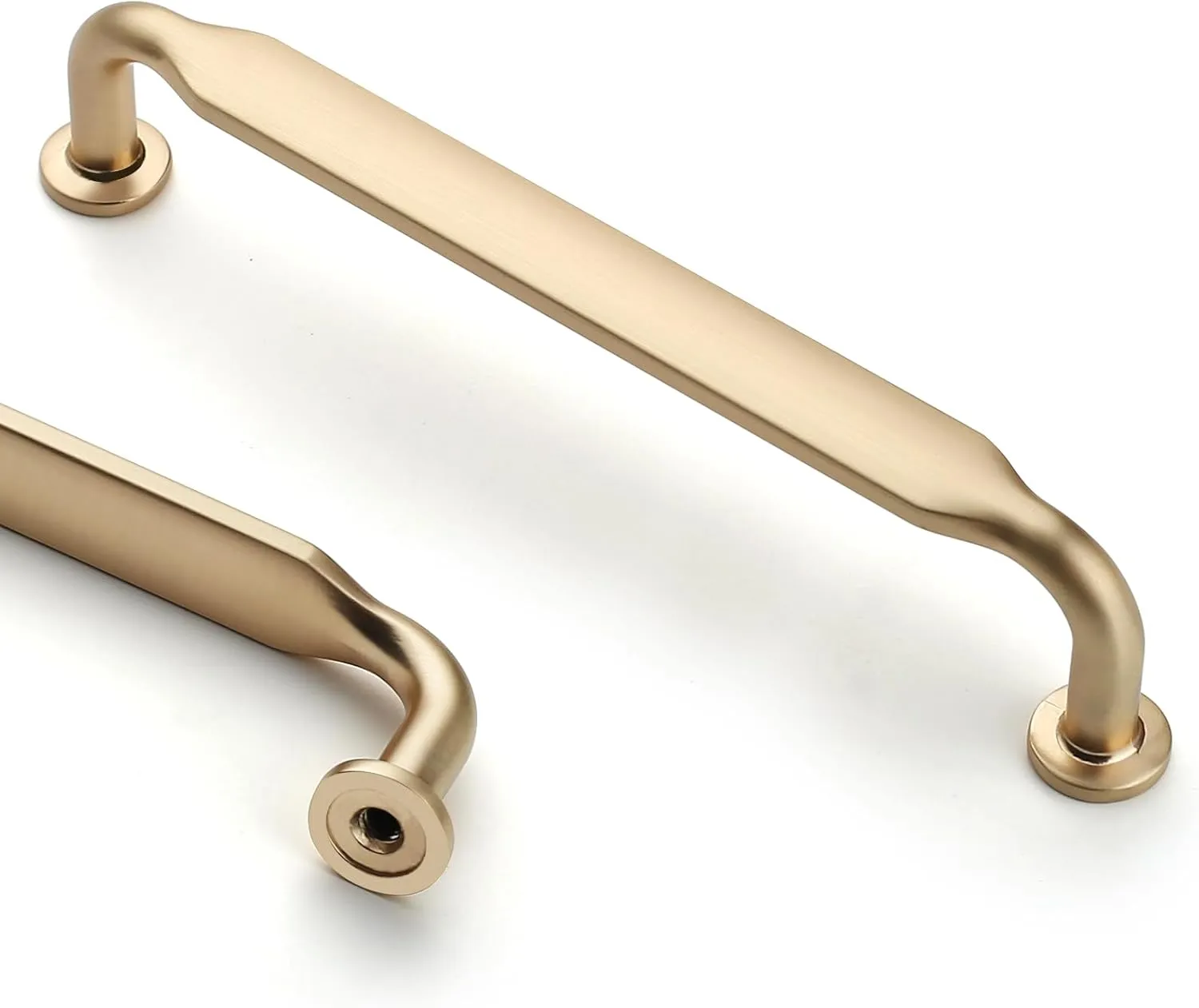 Asidrama 10 Pack 5 Inch(128mm) Brushed Brass Kitchen Cabinet Handles, Cabinet Pulls Kitchen Cabinet Hardware for Cupboard Drawer Pulls