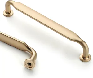 Asidrama 10 Pack 5 Inch(128mm) Brushed Brass Kitchen Cabinet Handles, Cabinet Pulls Kitchen Cabinet Hardware for Cupboard Drawer Pulls