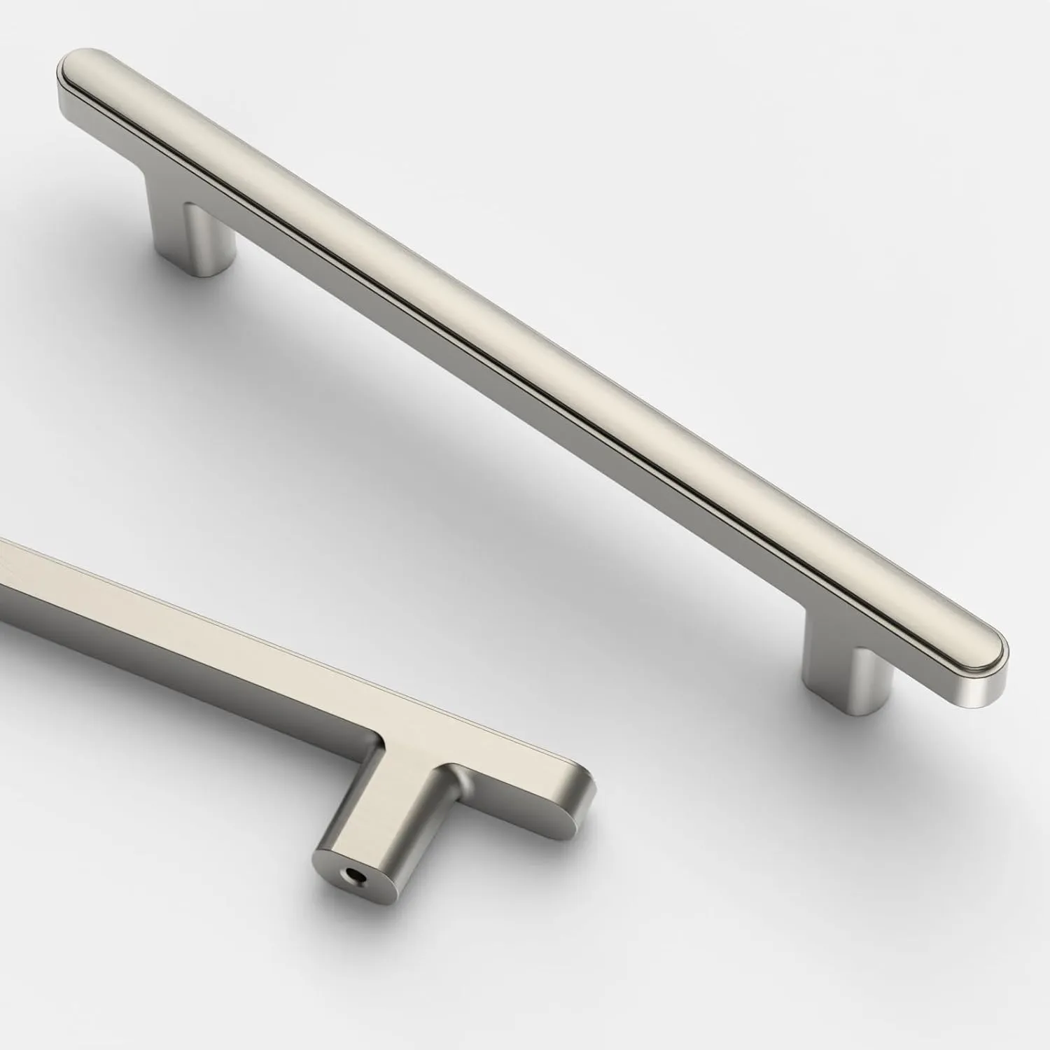 Asidrama 10 Pack 5 Inch(128mm) Brushed Satin Nickel Kitchen Cabinet Handles, Cabinet Pulls Kitchen Cabinet Hardware for Cupboard Drawer Pulls