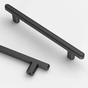 Asidrama 10 Pack 5 Inch(128mm) Matte Black Kitchen Cabinet Handles, Cabinet Pulls Kitchen Cabinet Hardware for Cupboard Drawer Pulls