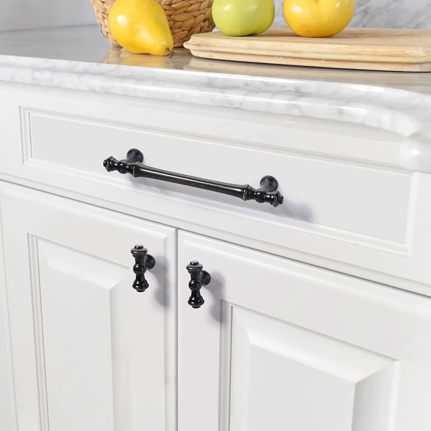 Asidrama 6 Pack 5 Inch(128mm) Oil-Rubbed Bronze Kitchen Cabinet Handles, Cabinet Pulls Kitchen Cabinet Hardware for Cupboard Drawer Handles Dresser Pulls