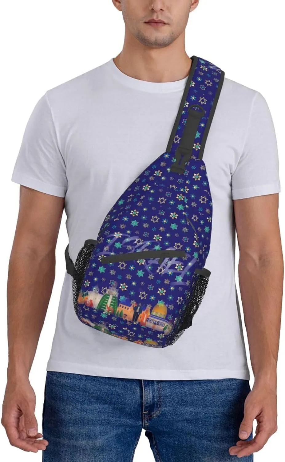 ASYG Israel Sling Bag Israel Crossbody Chest Daypack Casual Backpack Israel Shoulder Bag Israel Flag Bag