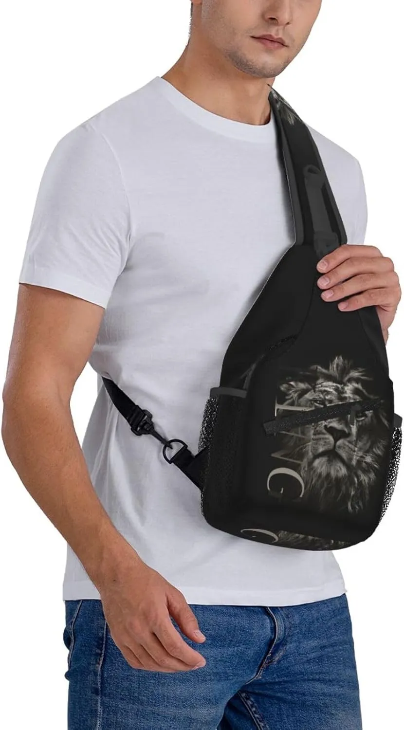 ASYG King Sling Bag Men Shoulder Bag Mens Bag Crossbody Chest Daypack Casual Backpack Bag for Men