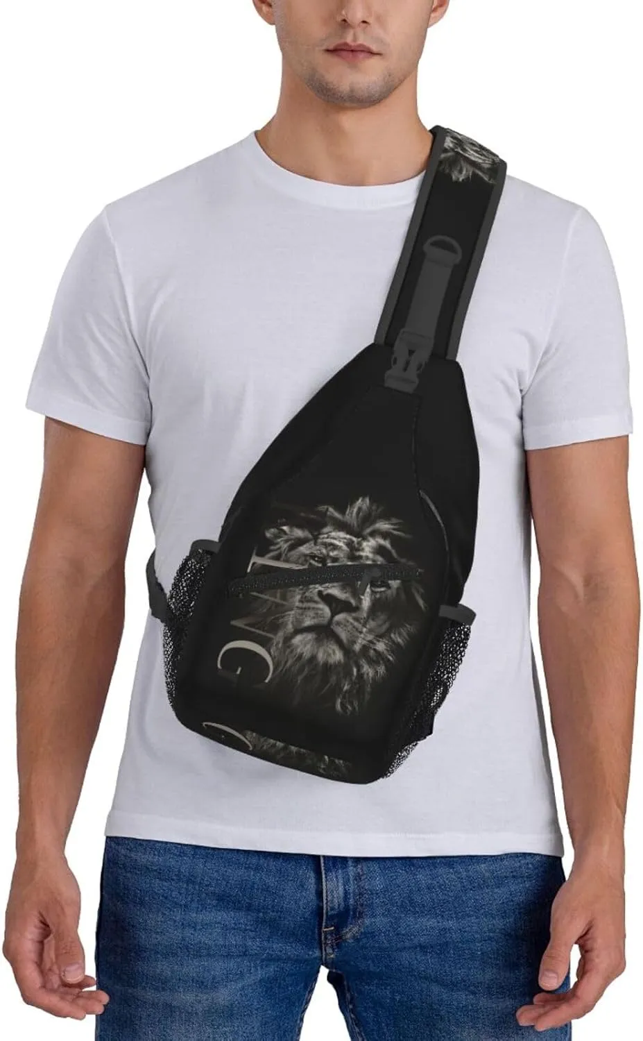 ASYG King Sling Bag Men Shoulder Bag Mens Bag Crossbody Chest Daypack Casual Backpack Bag for Men