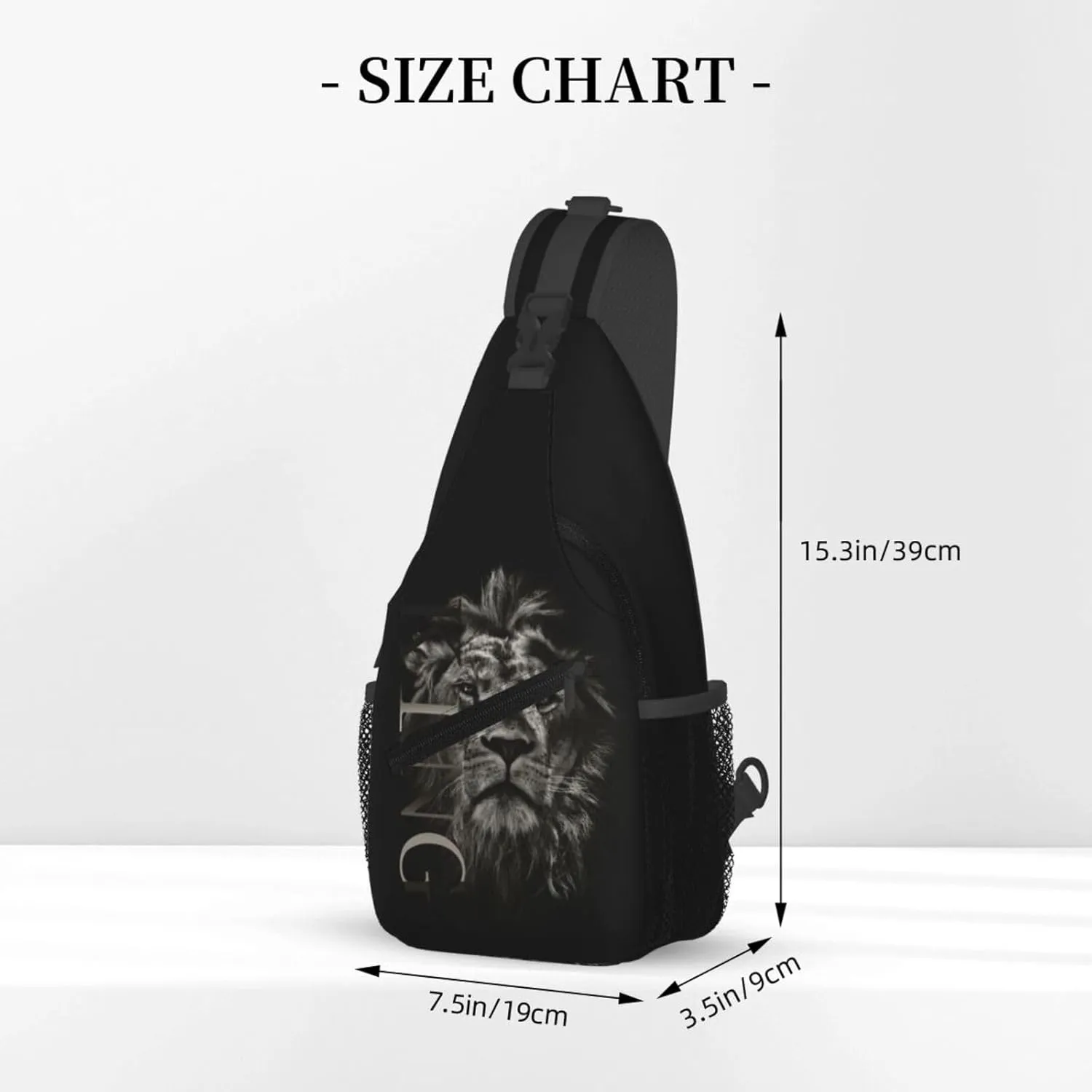 ASYG King Sling Bag Men Shoulder Bag Mens Bag Crossbody Chest Daypack Casual Backpack Bag for Men
