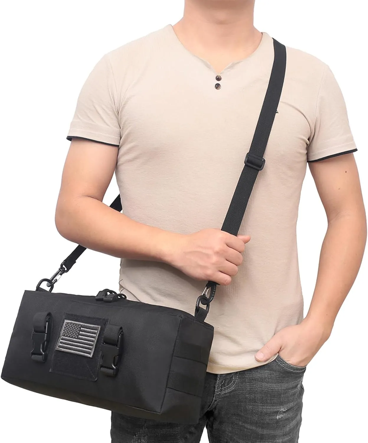 Azarxis Tactical Mini Belt Pouches, Multi-Purpose Small Battery Case Compact Utility EDC Card Slot Holder Waist Bags Military Molle Pack Sundries Storage Pack