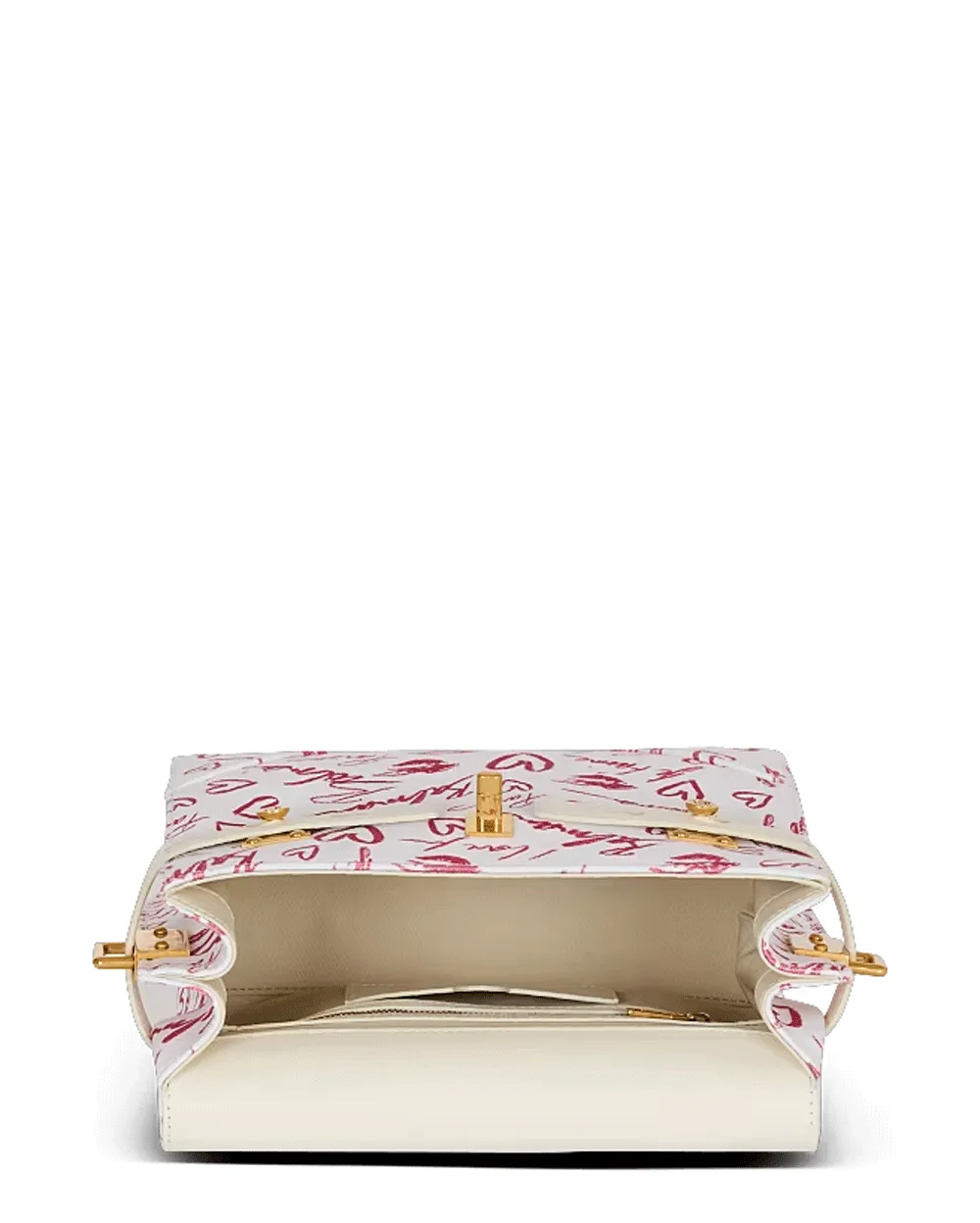B-Buzz 23 Lipstick Print Canvas Top Handle