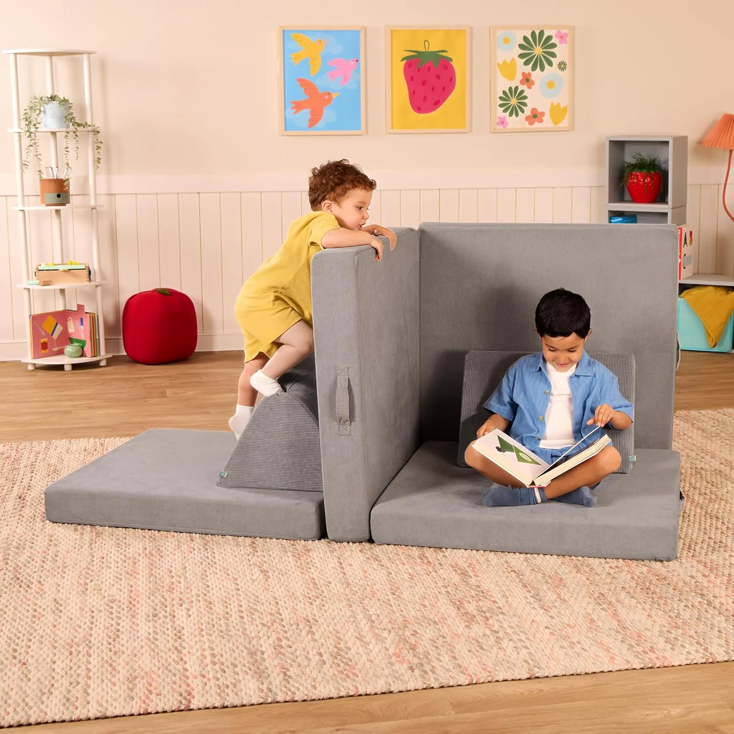 B. toys – Foam Fort Playset – Modular Foam Building Set – Sensory Fabric Covers & Handles – Removable & Machine-Washable Covers – 12 Months   – WonderFort
