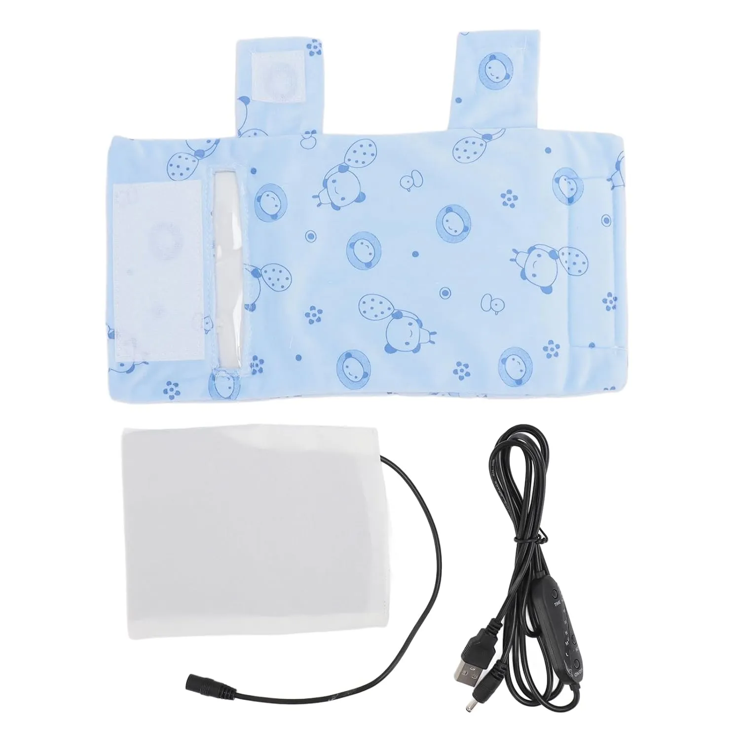 Baby Bottle Warmer, Bottle Heating Bag, USB Portable Milk Heat Keeper, Wool, 3 Heating Temperature, Insulation, Timing, for Home Travel, Car Travel 11.02 x 5.51 Inch