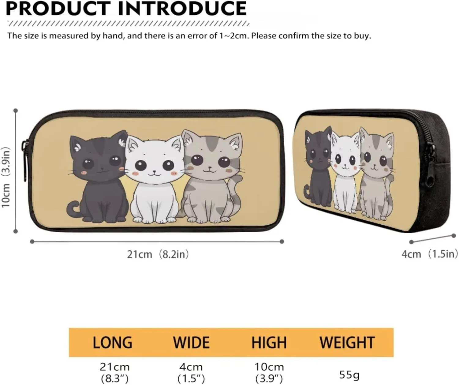 Baby Cat Backpack and Lunch Box Kids Backpacks with Lunch Bag fo Girls Elementary School Cute Book Bags for 6th Grade Girl Lunchbox Set Teens Pencil Case Back to School