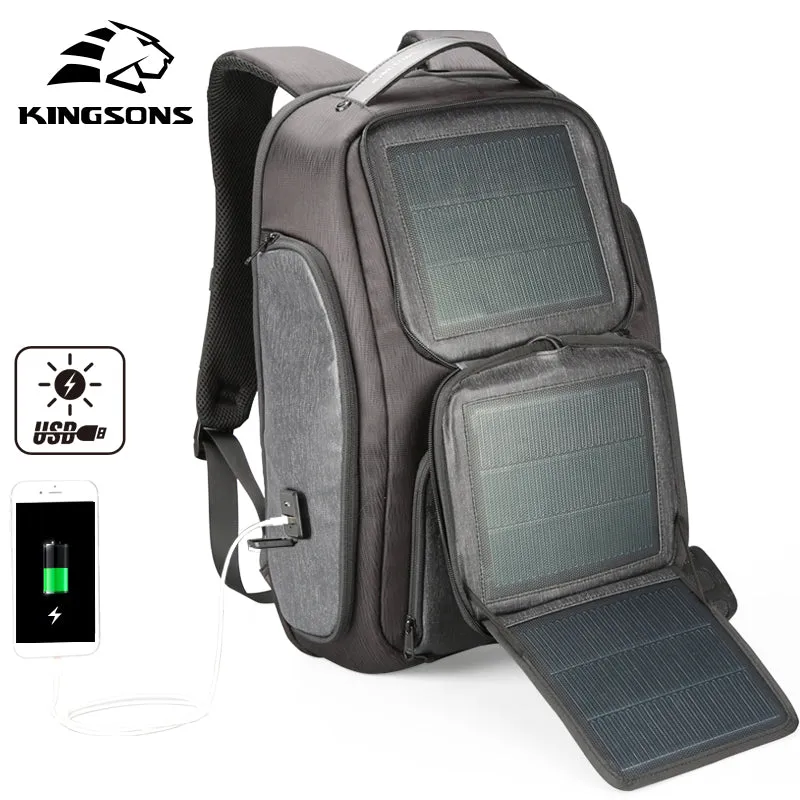 Backpack Charging Weekend sale Solar Fast 15.6 Flawless Laptop USB inches Knapsack