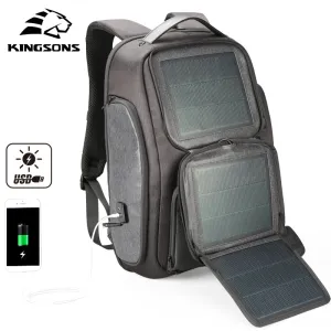 Backpack Charging Weekend sale Solar Fast 15.6 Flawless Laptop USB inches Knapsack