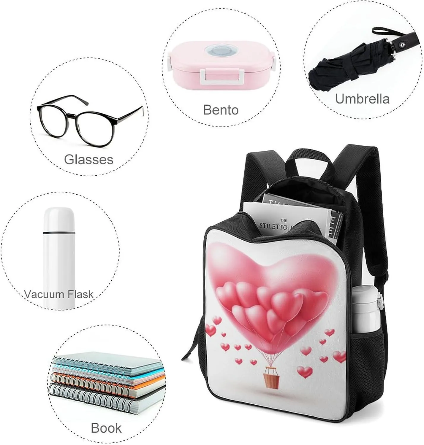 Backpack for Women Men Travel Shaped Balloon Daypack Lightweight Laptop Bag Carry On Backpacks for Work