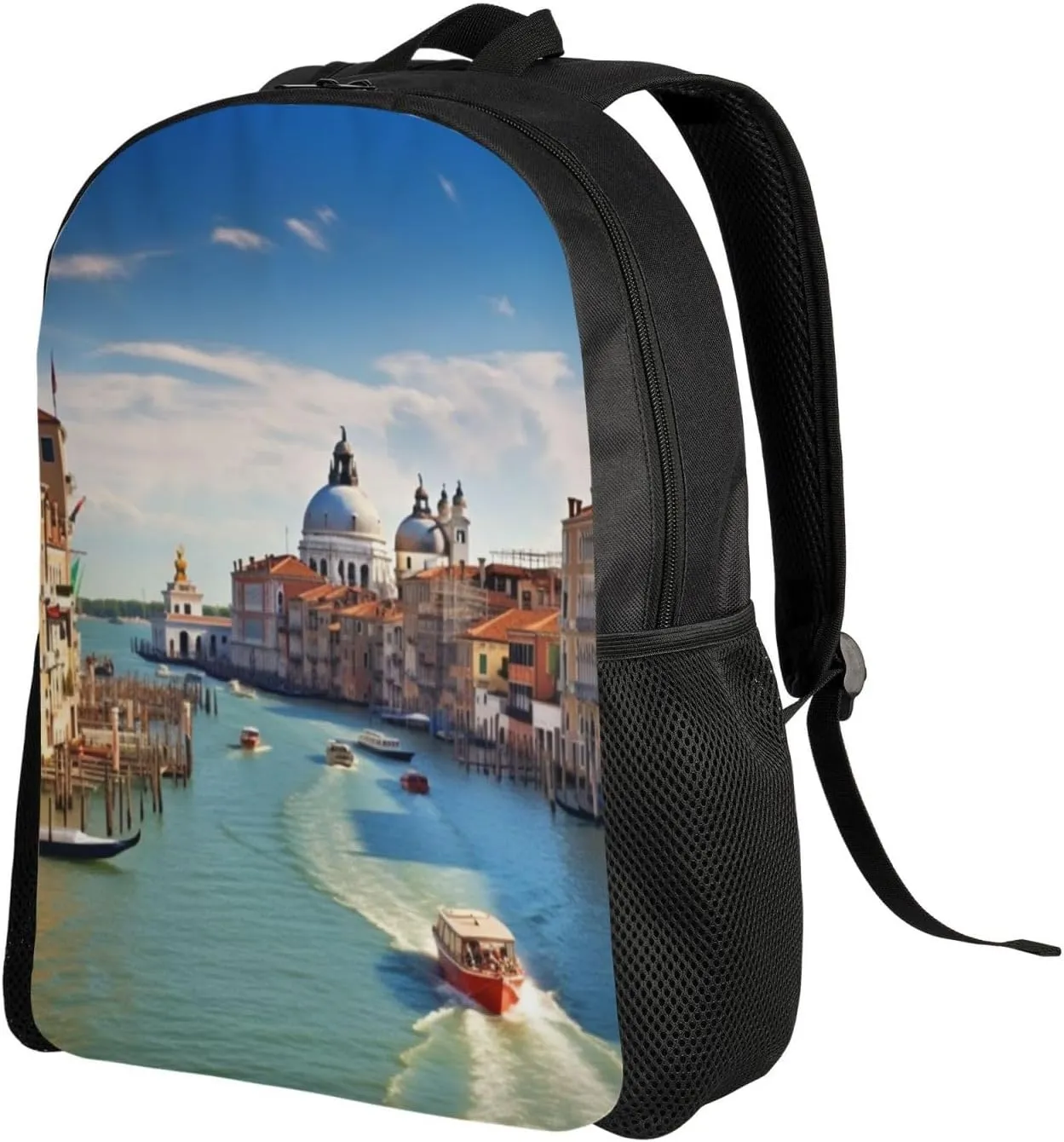 Backpack Grand Canal In Italy Travel Casual Laptop Backpack Waterproof Hiking Daypack For Men Women