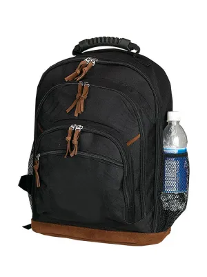 BACKPACK W. LEATHER BOTTOM