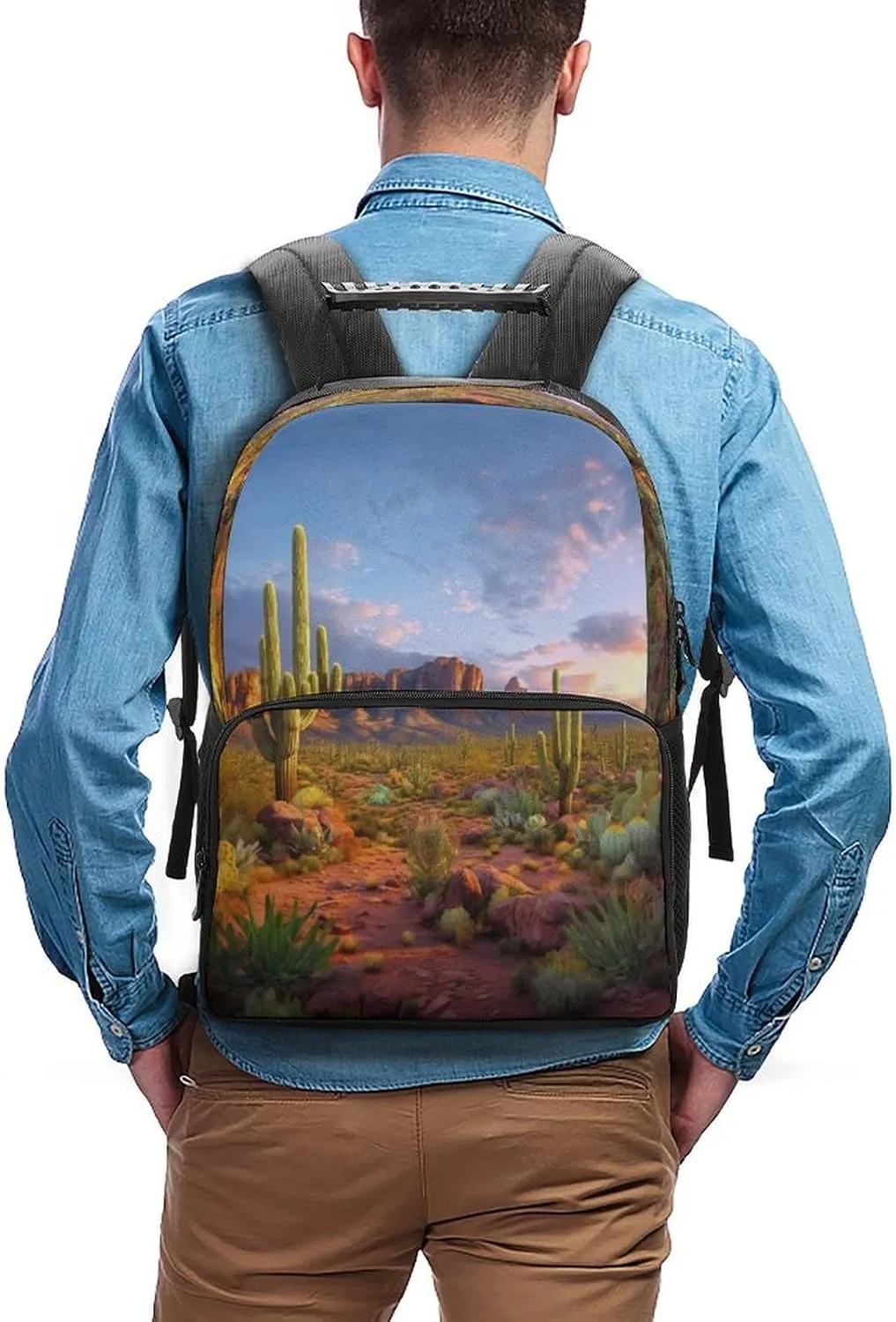 Backpacks Cactus Landscape Travel Bag Business Work Laptop Backpack