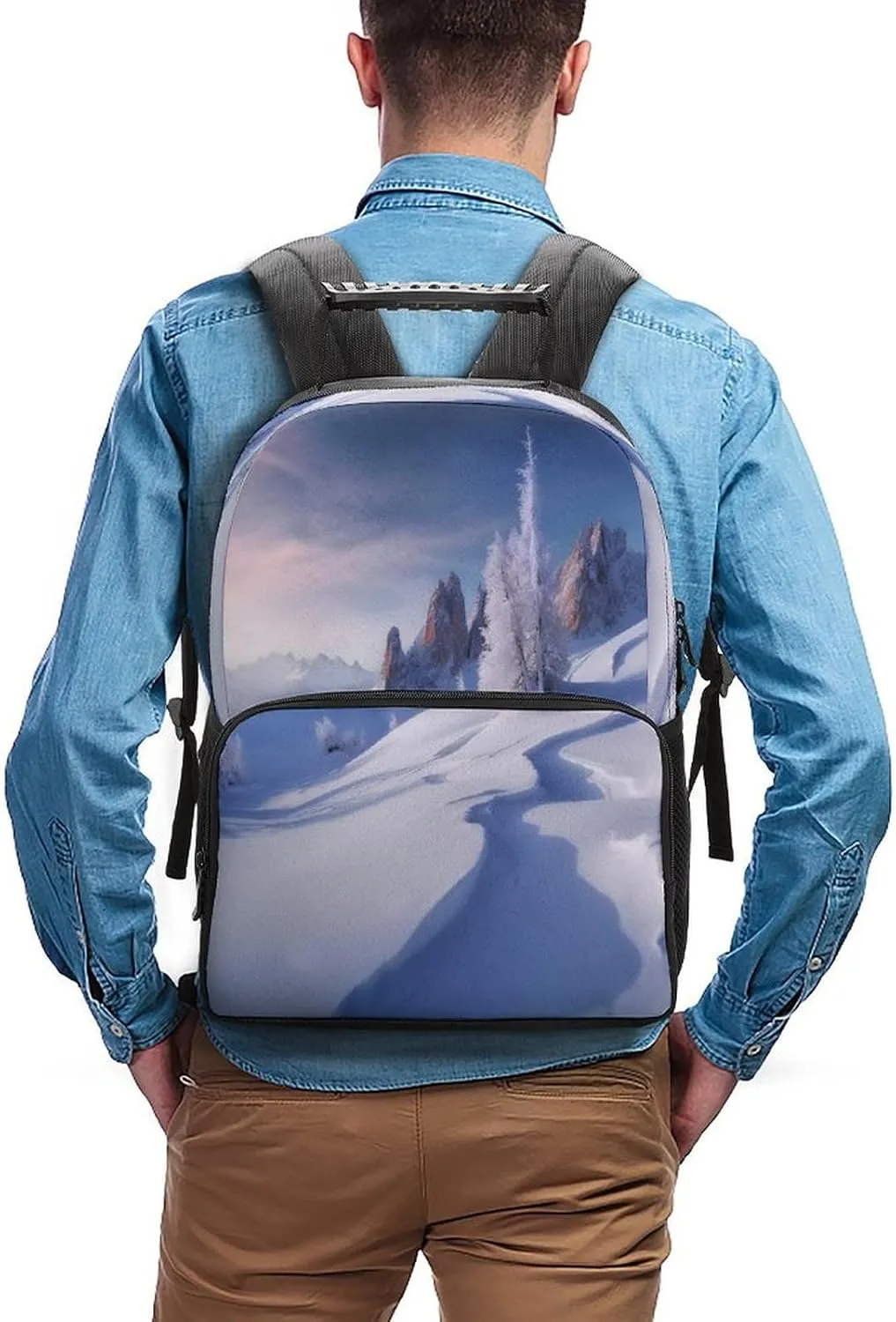 Backpacks Snow Landscape Travel Bag Business Work Laptop Backpack
