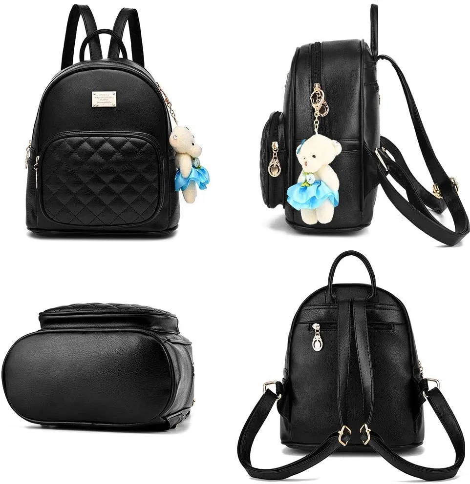 BAG WIZARD Leather Backpack Purse Satchel School Bags Casual Travel Daypacks for Womens
