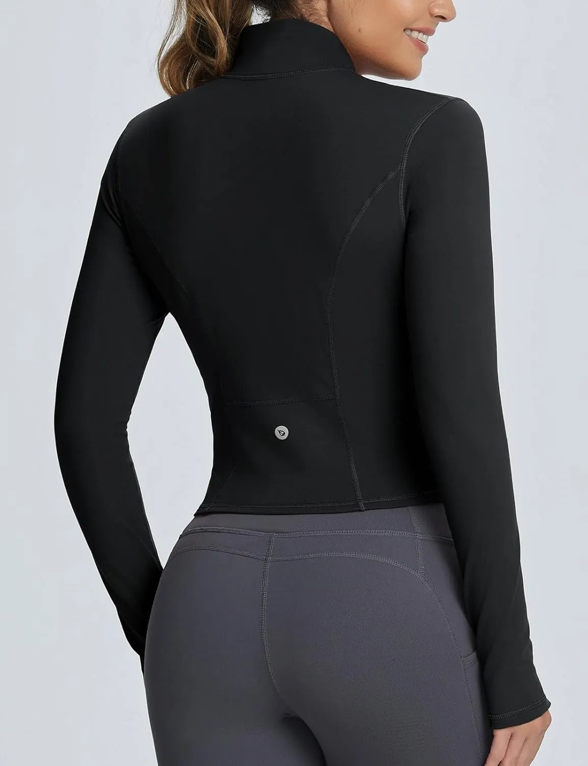 baleaf Women's Fleece Jacket for Running Zip Up Jackets Cold Weather Gear Workout Bbl Tights Yoga