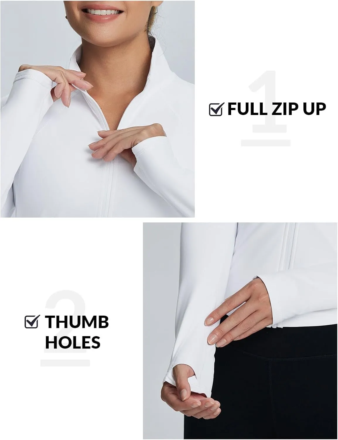 baleaf Women's Fleece Jacket for Running Zip Up Jackets Cold Weather Gear Workout Bbl Tights Yoga