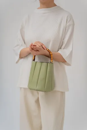 Bamboo Handle Bucket Bag