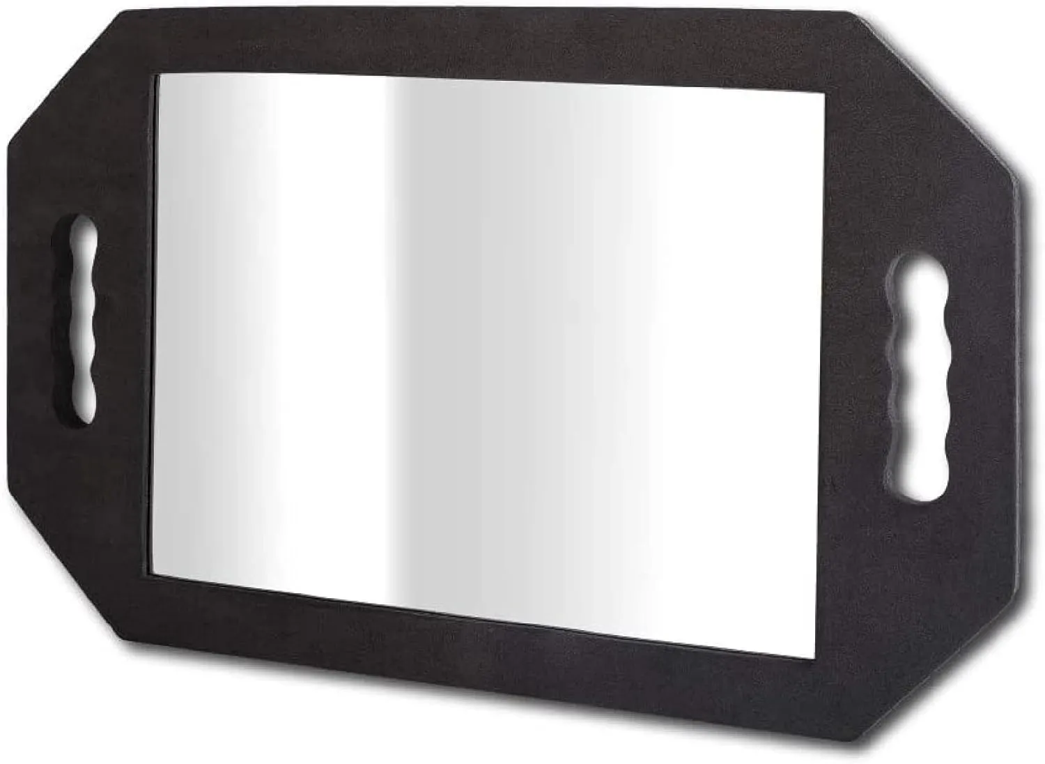 BarberMate Large Rectangular Double Handheld Foam Cushion Mirror with Handles