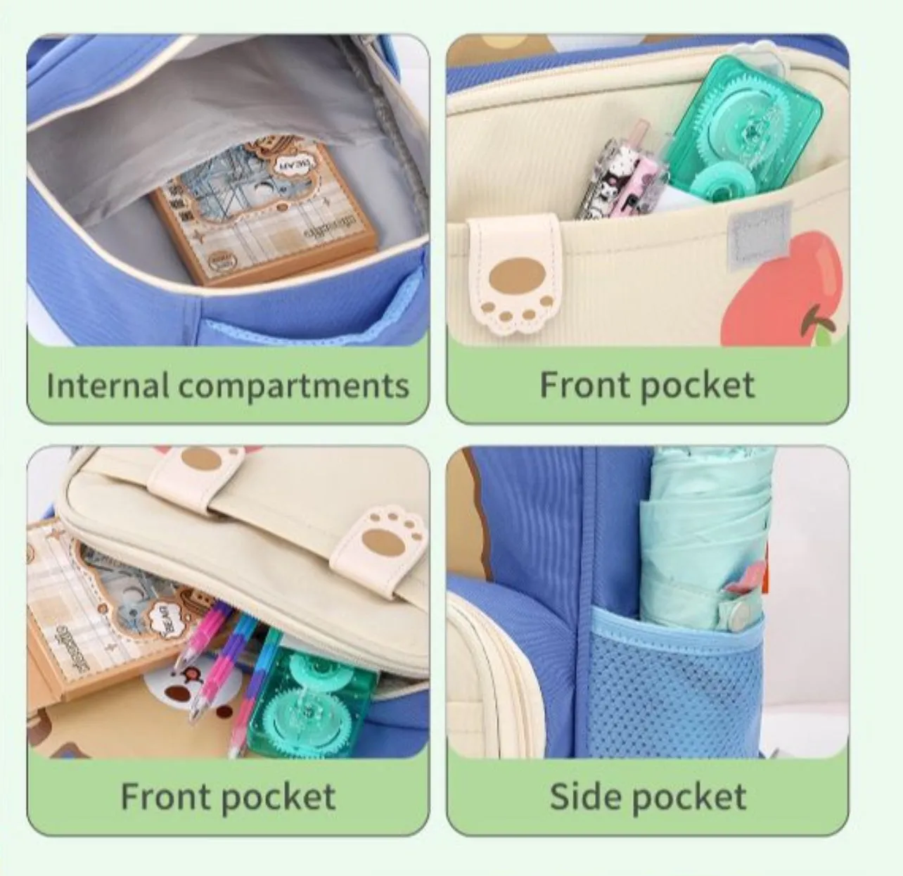 Bear & Bunny - Premium Backpack for Preschool