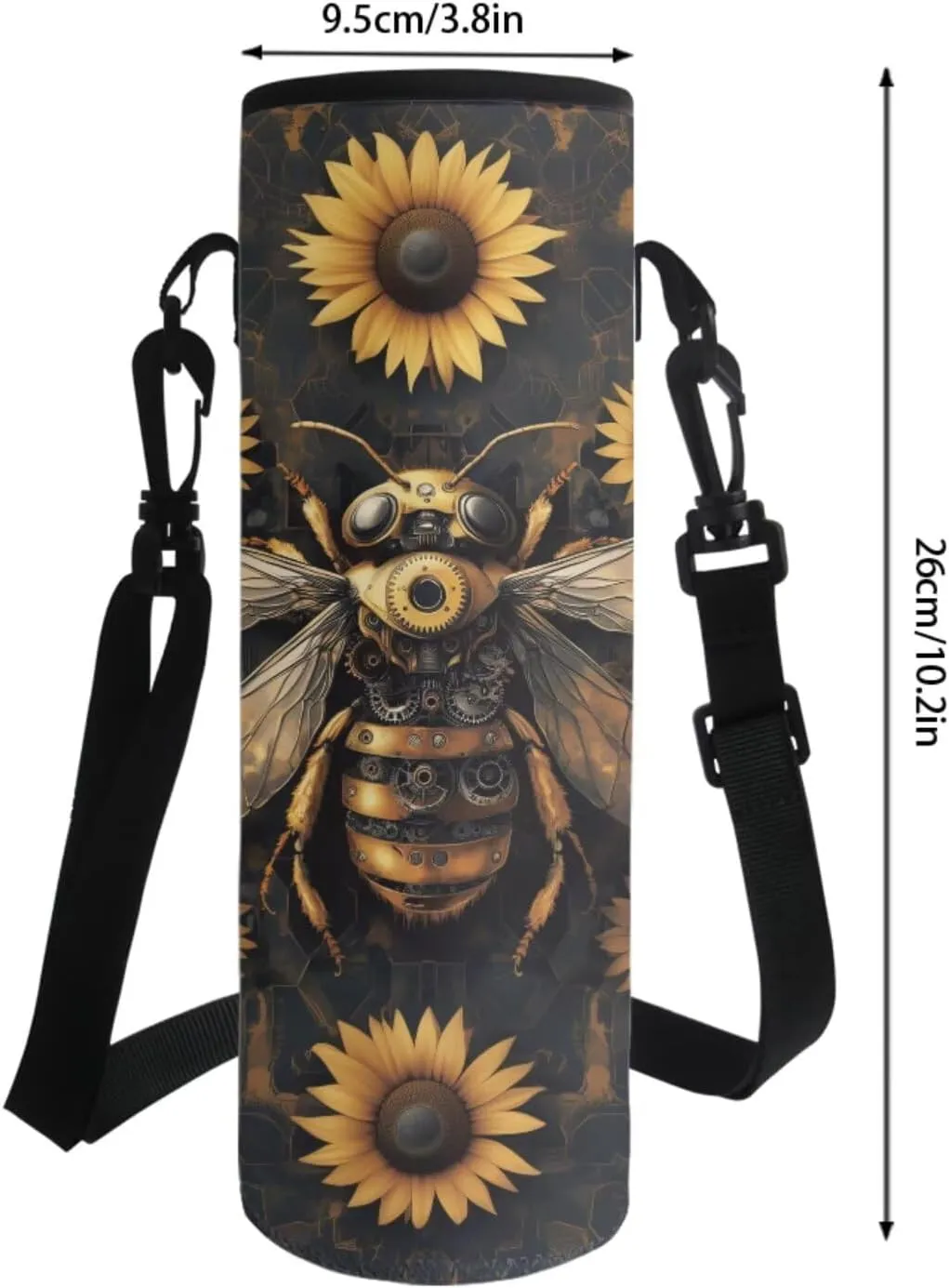 Bee Sunflower Printed Backpacks for School Boys, Large Capacity Bookbag with Lunch Box Water Bottle Sleeve Pencil Case 4 In 1 Elementary School Bag Set, Back to School Daycare Bags Satchel