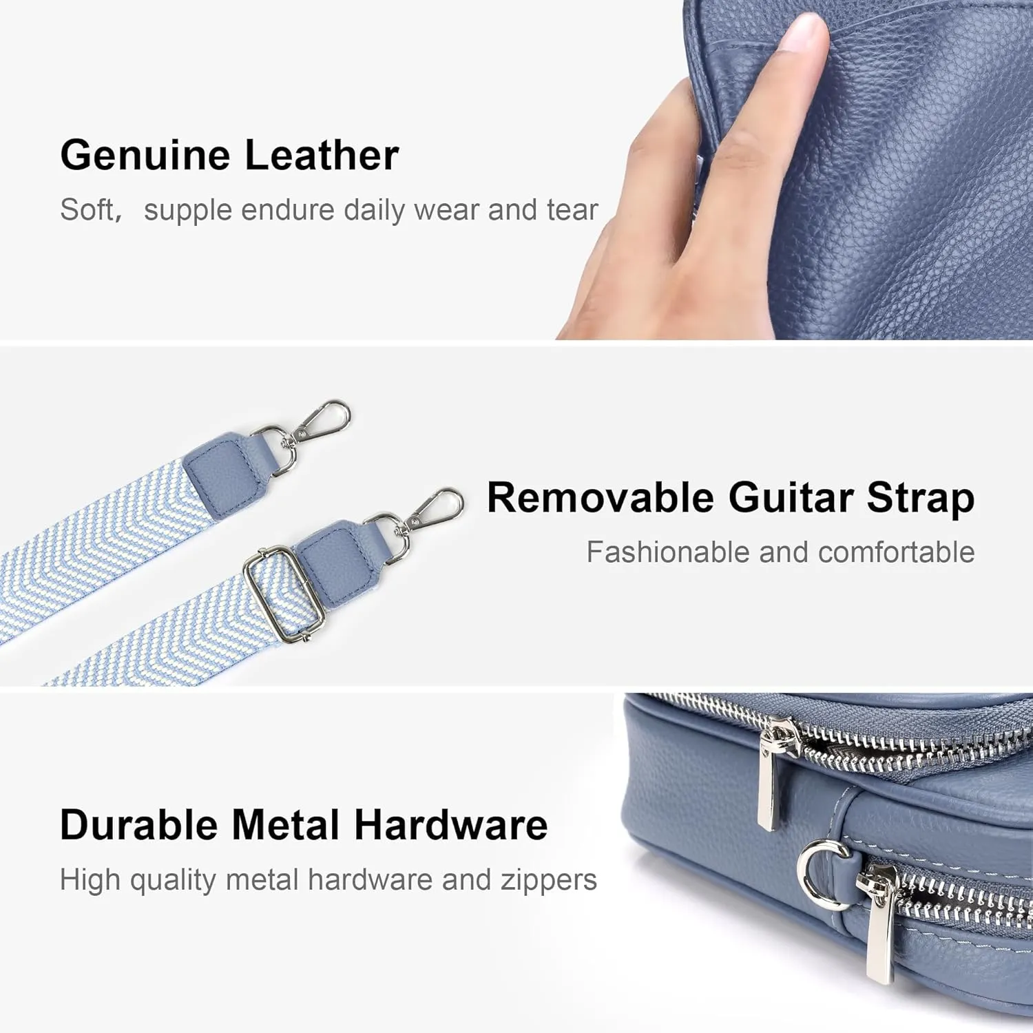 befen Genuine Leather Small Crossbody Purses for Women, RFID Blocking Trendy Cell Phone Travel Purse