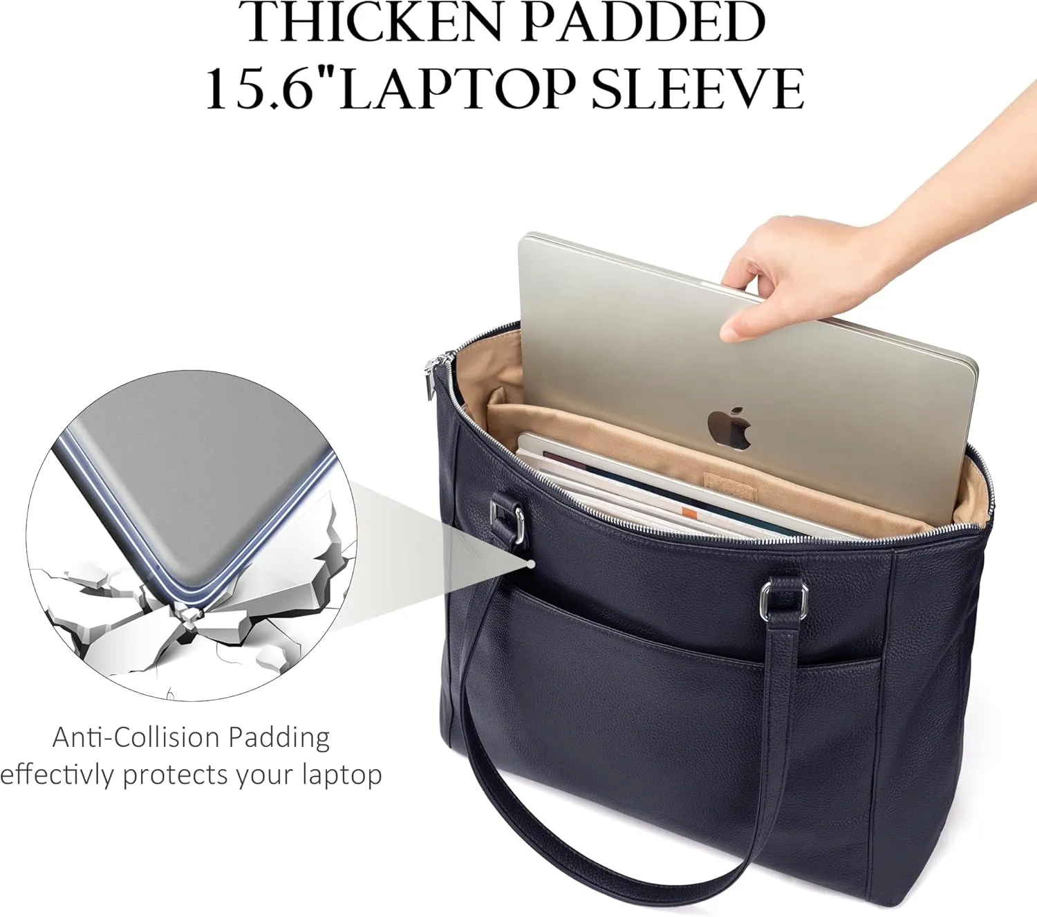 befen Genuine Leather Tote Bag for Women, Large Tote Bag for Women for Work Purses Satchel Handbags with Top Handles