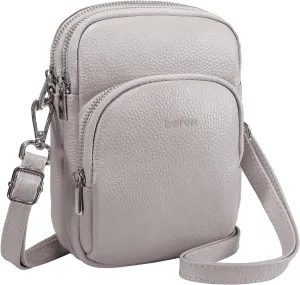 befen Small Genuine Leather Crossbody Bag for Women Trendy Crossbody Purses with RFID Blocking Card Slots