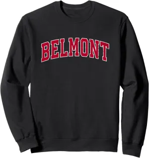 Belmont Massachusetts MA Vintage Sports Design Red Design Sweatshirt