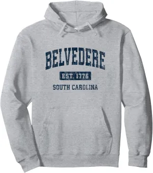 Belvedere South Carolina SC Vintage Athletic Sports Design Pullover Hoodie
