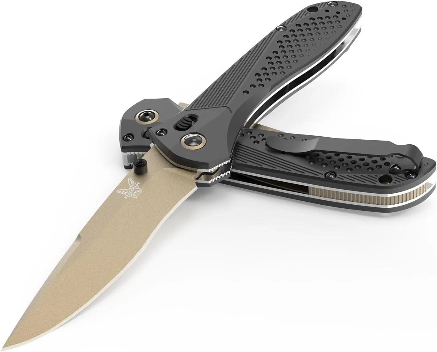 Benchmade Seven Ten EDC, Black Aluminum Handles and Recurve Blade