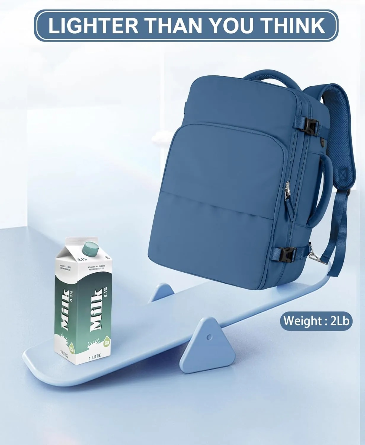 Beraliy Travel Backpack, Carry On Luggage, Personal Item Bag for Airlines, Lightweight Hiking Backpack, Laptop Backpack, College Work Gym Weekender Bag Men Women,Dark Blue