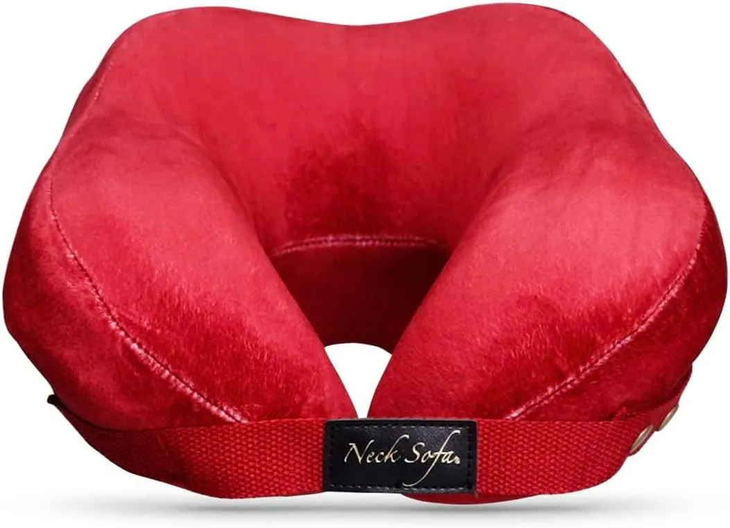 Best Supportive Chiropractor Recommended Neck Pillow, Pain Relief, Memory Foam, Lumbar Support Pillow, Burgundy