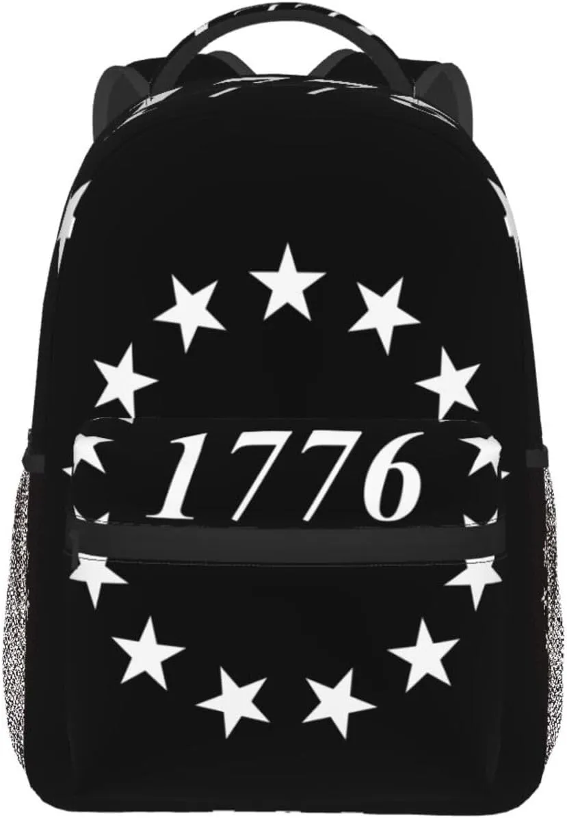 Betsy Ross American Flag 1776 Backpack Casual Laptop Backpack Double Shoulder Bag Lightweight Backpack For Women Men Travel